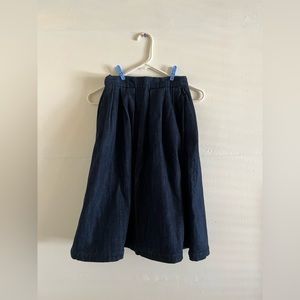 Denim A-Line Skirt with Pockets.